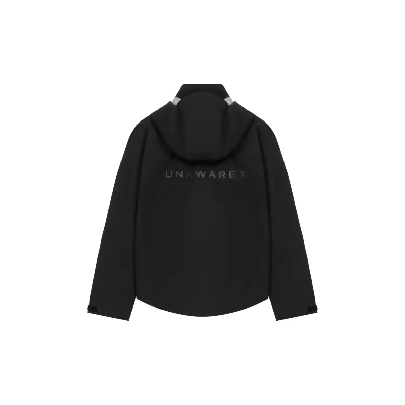 Unawares. Windbreaker Jackets Unisex Black-1