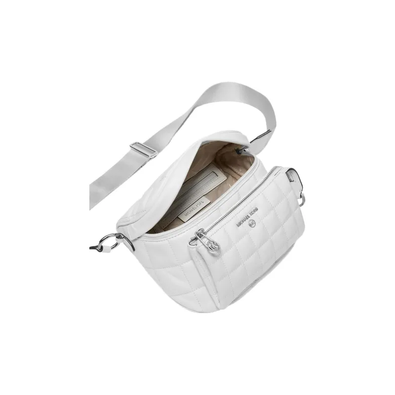 MICHAEL KORS Slater Leather Camera Bag, Crossbody Bag, Shoulder Bag Medium Size Women's Optical White-1