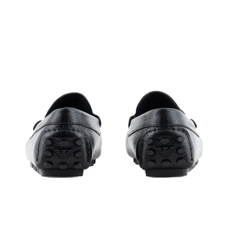 EMPORIO ARMANI Gommino Loafers Men's Black-4