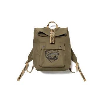 HUMAN MADE Cotton Canvas Backpack Regular Unisex Olive Green