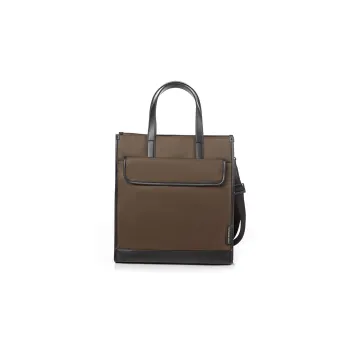 SAMSONITE Nylon Spell PU Tote Bag Shopping Bag Shoulder Bag Crossbody Bag Handbag Unisex Dark Coffee