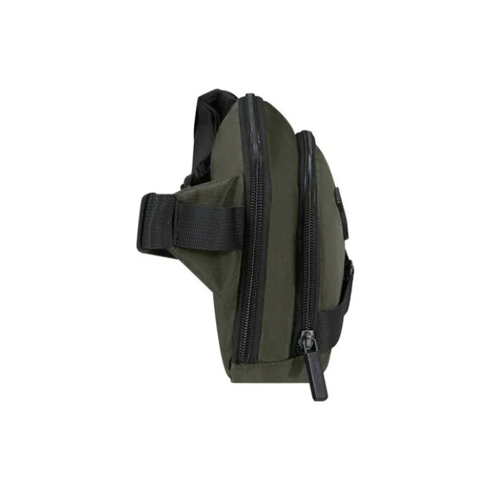 SAMSONITE Recycled Polyester One Shoulder Sling Bag Fanny Pack Men's Dark Green-4
