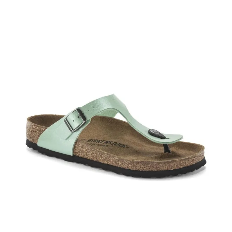 Birkenstock Gizeh Slip-Resistant Flip Flops Women's Matcha Green Narrow Fit-1