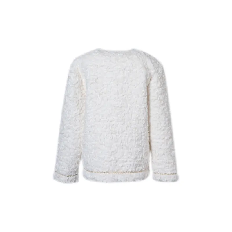 BEAUTIFUL CONFESSION Velvet Jackets Women's Cream Apricot-1