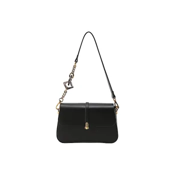 HAWA PU Shoulder Bag Small Square Bag Baguette Bag Crossbody Bag Shoulder Bag Medium Size Women's Black/Ecru/Apricot