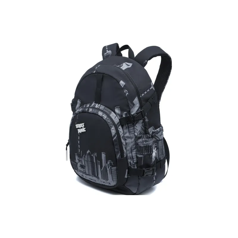 LiNing Steven Harrington Collaboration Polyester Backpack Regular Unisex Black Gray Color-1