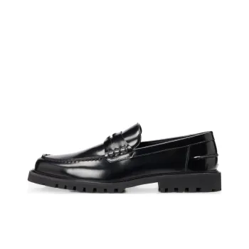 BOSS Logo-plaque Leather Loafers