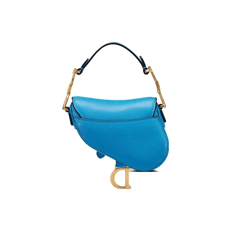 DIOR Saddle Sheepskin Saddle Bag Shoulder Bag Crossbody Bag Handbag Extra Mini Women's Trendy Blue-2