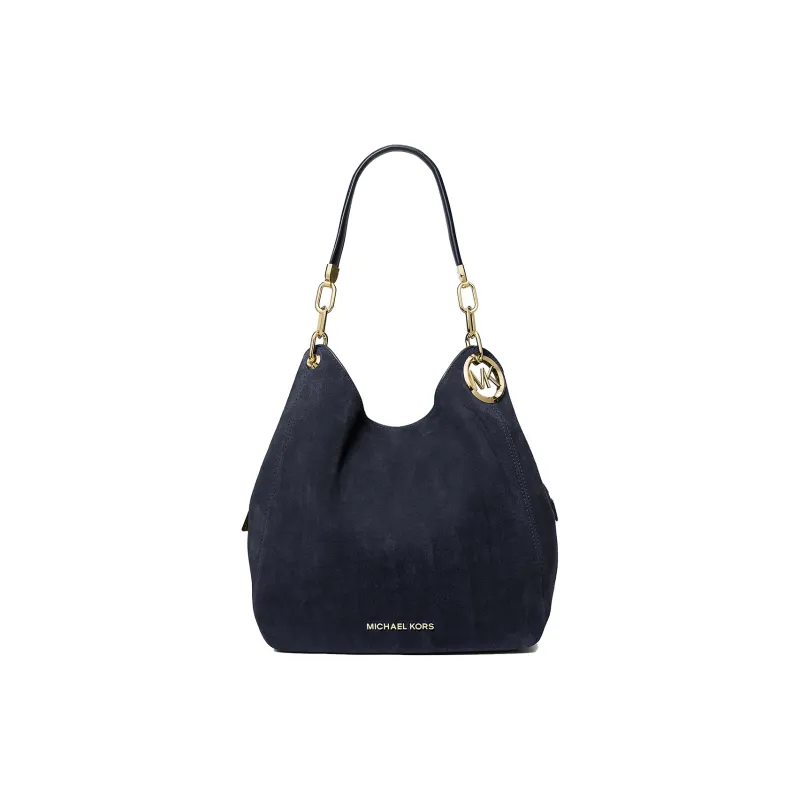 MICHAEL KORS MK Lillie Suede Handbag Shoulder Bag Women's Marine Blue-0