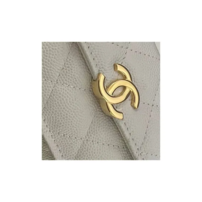CHANEL WOC Cow Leather 2 in 1 Wallet On Chain Crossbody Bag, Shoulder Bag Women's White-3