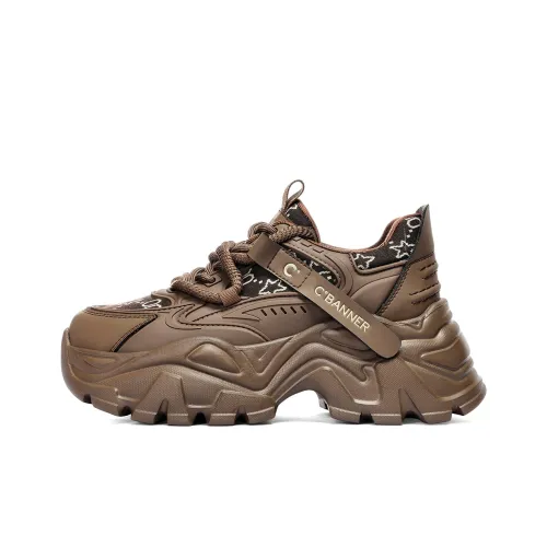 C°BANNER Chunky Sneakers Women's Low-Top Coffee