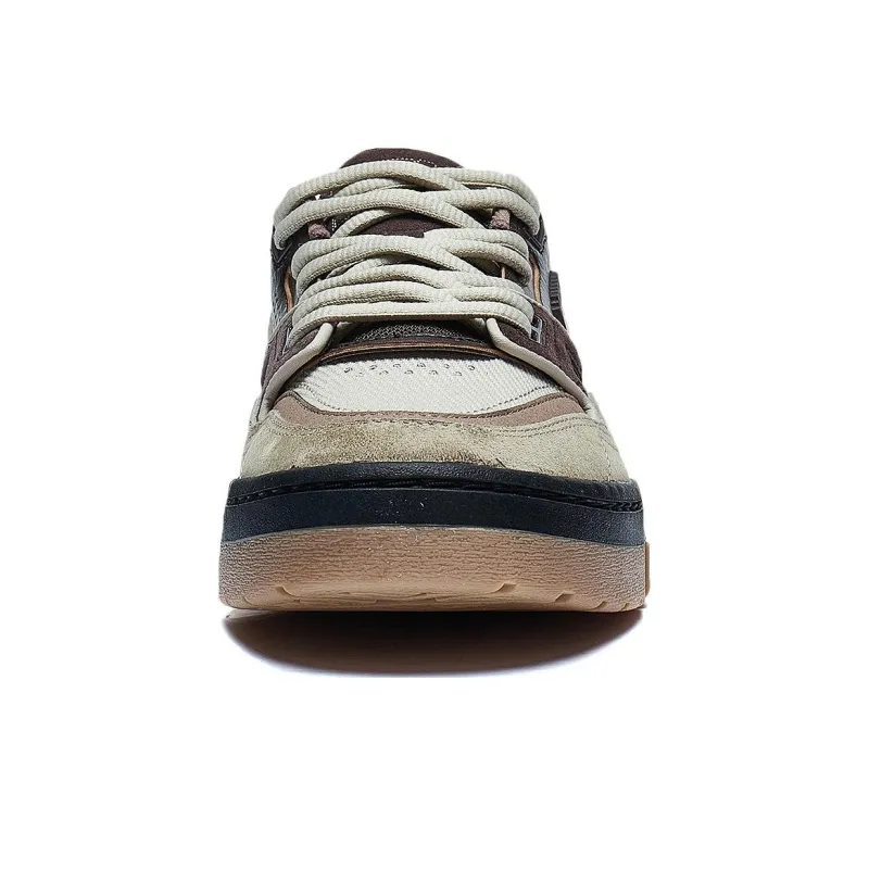 LiNing 001 BTC Prm Slip Resistant Low Top Skateboard Shoes Men's Umber-4