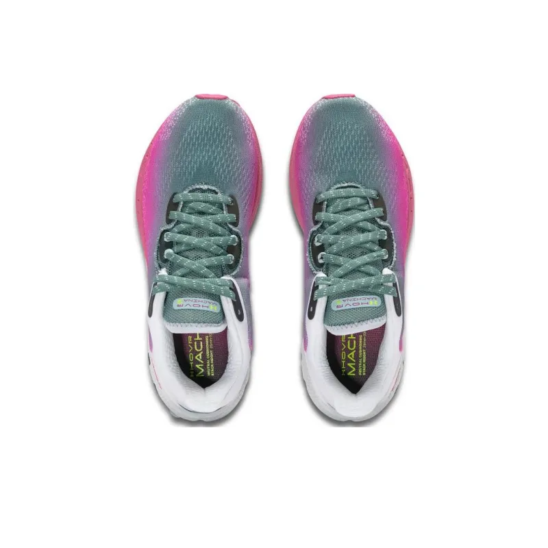 Under Armour HOVR Machina 3 Breathable Low Top Running Shoes Women's Pink White-3