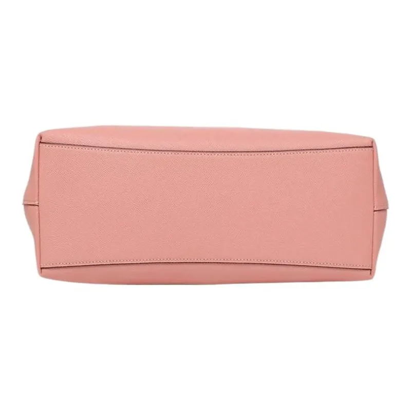 COACH Gallery Cross Stitch Leather Tote Bag Shopping Bag Handbag Shoulder Bag Women's Pink-4