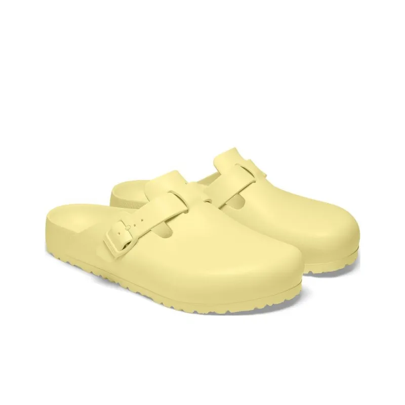Birkenstock Boston Essentials Slip-Resistant Wrap-toe Slippers Unisex Light Yellow Narrow Fit-2