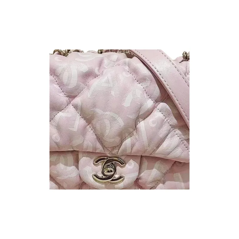 CHANEL Fabric Surface Crossbody Bag, Shoulder Bag Women's Pink-1