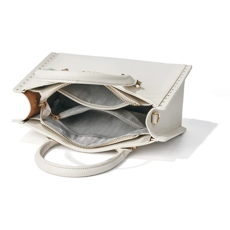 RED DRAGONFLY Microfiber Synthetic Leather Shoulder Bag, Crossbody Bag, Handbag Tubas Women's White-4
