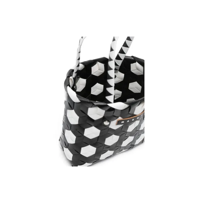 MARNI Leather Portable Kids' Bag Kids' Black & White-5