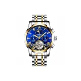 Blue Dial Steel Band Gold Blue[Glacier Box+Lifetime Warranty]