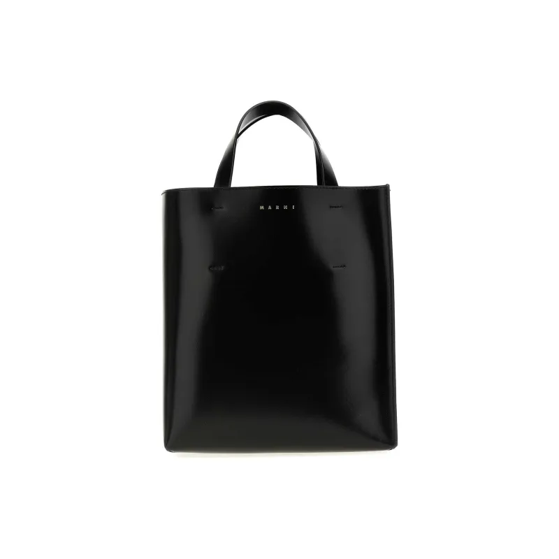 MARNI Borsa Museo Piccola In Pelle Nera-1