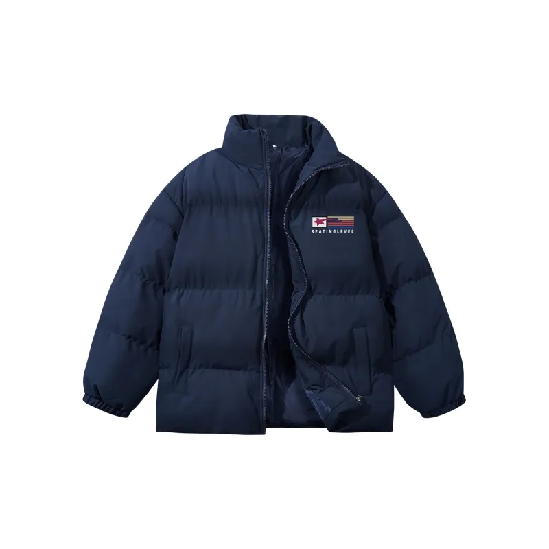 LEVEL RELAX Series Puffer Jacket Unisex Black-4