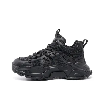 C°BANNER Height Increasing Warmth Low Top Chunky Sneakers Women's Black