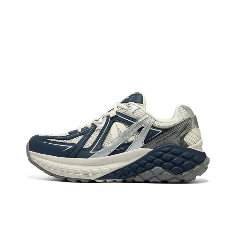Skechers Cushioning Wear Resistant Low Top Casual Shoes Men's Blue White-0