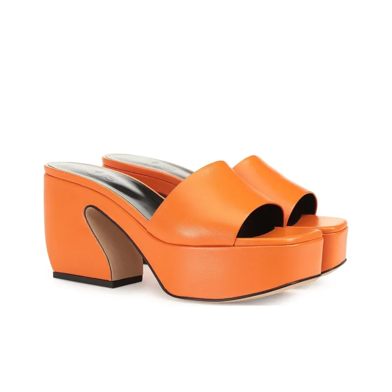 Si Rossi 95mm Sculpted-heel Mules-2