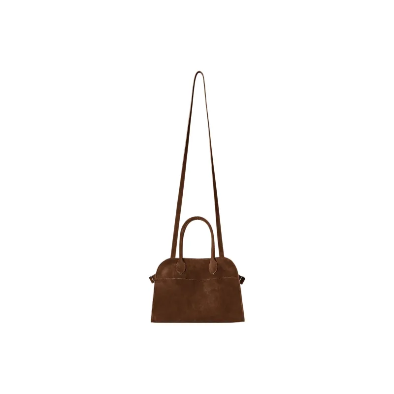 THE ROW Soft Margau Suede Handbag Women's Desert-1