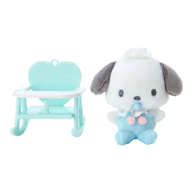 Sanrio Pacha Dogs Rocking Chair Dolls Plush Pendant 7.5cm Height-2