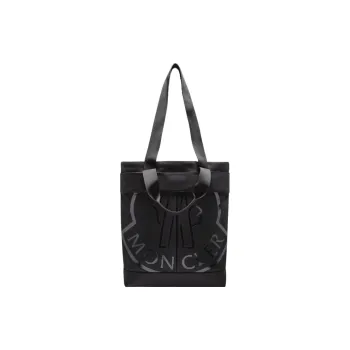 Moncler Cut Fabric Tote Bag Shopping Bag Handbag Small Size Men's Black