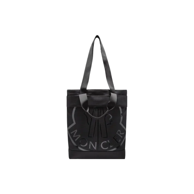 Moncler Cut Fabric Tote Bag Shopping Bag Handbag Small Size Men's Black-0