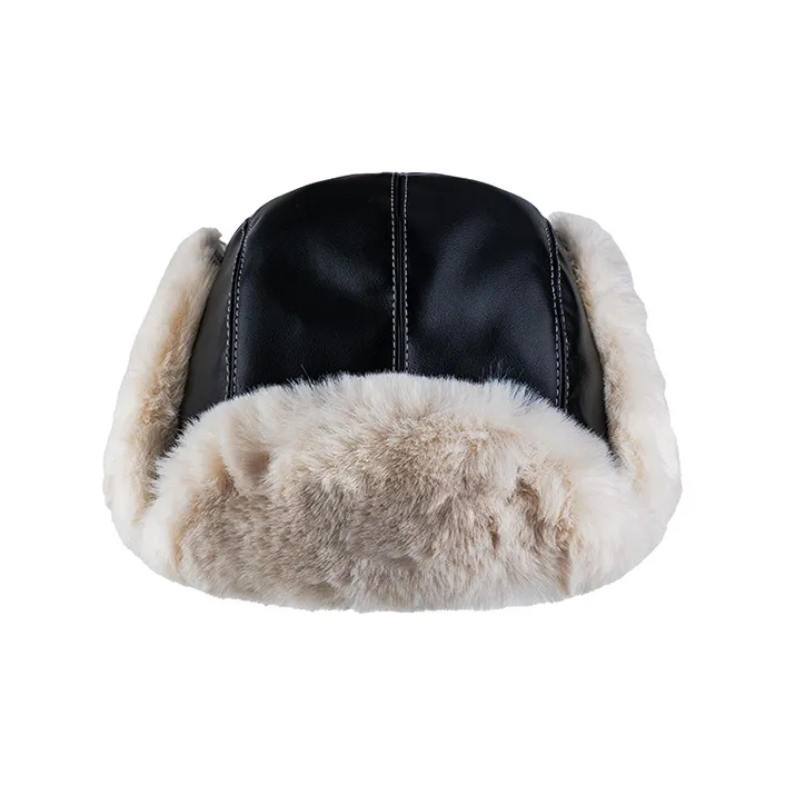 FREE RABBITⅡ Leather Trapper Hats Unisex-1