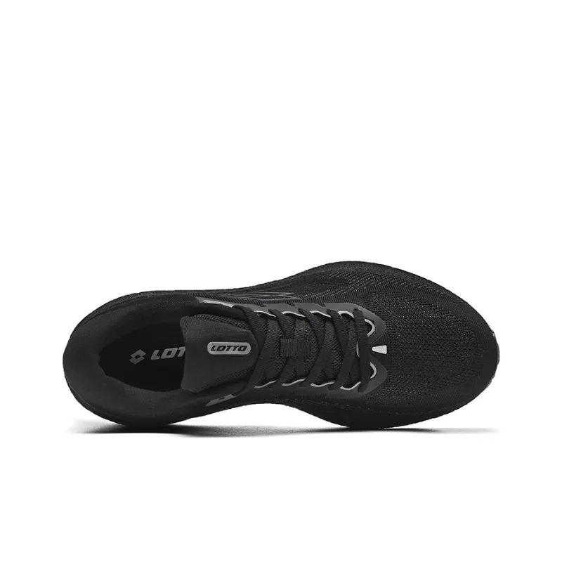 LOTTO Cushioned Wear Resistant Supportive Lightweight Low Top Marathon Running Shoes Men's Black-4