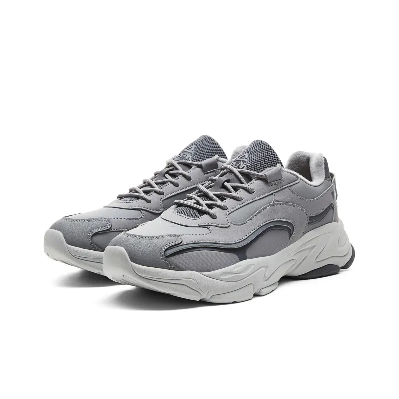 PEAK Xinglan Low Top Chunky Sneakers Men's Silver Gray-2