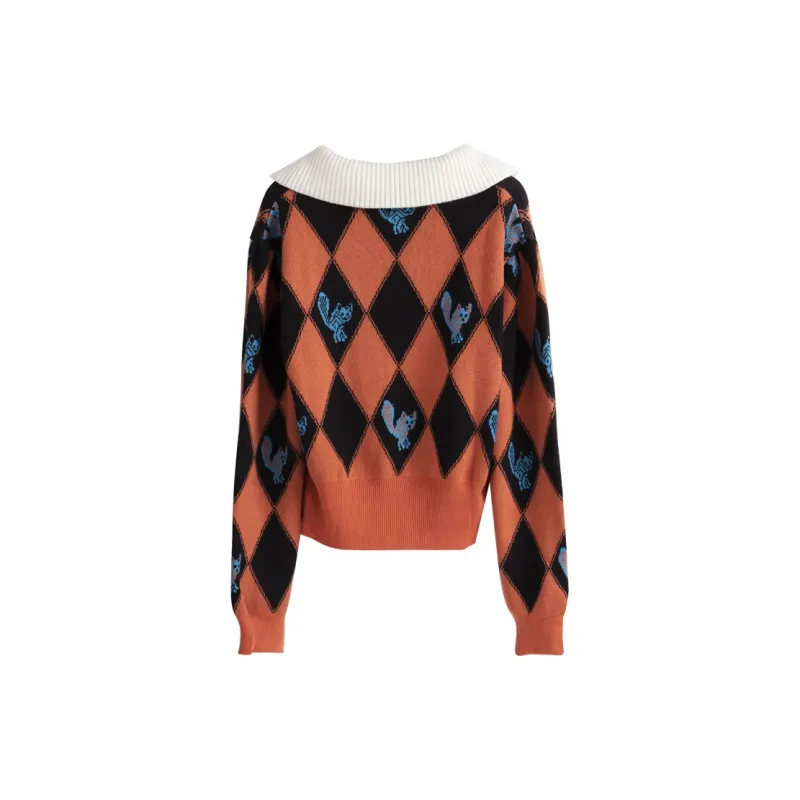 Olrain Sweaters Women's Orange-1