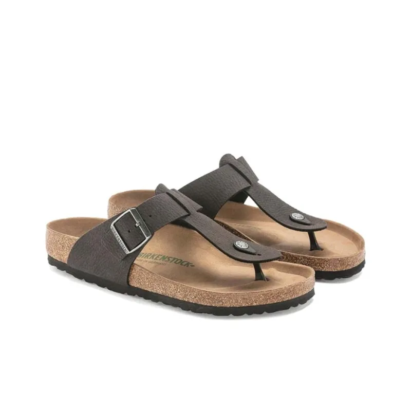 Birkenstock Flip Flops Men's Desert Dust Black Narrow Fit-2
