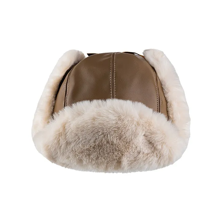 FREE RABBITⅡ Leather Trapper Hats Unisex-3