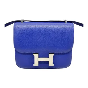 HERMES Constance Goatskin KangKang Bag Shoulder Bag Crossbody Bag Mini Women's 7T Electric Blue