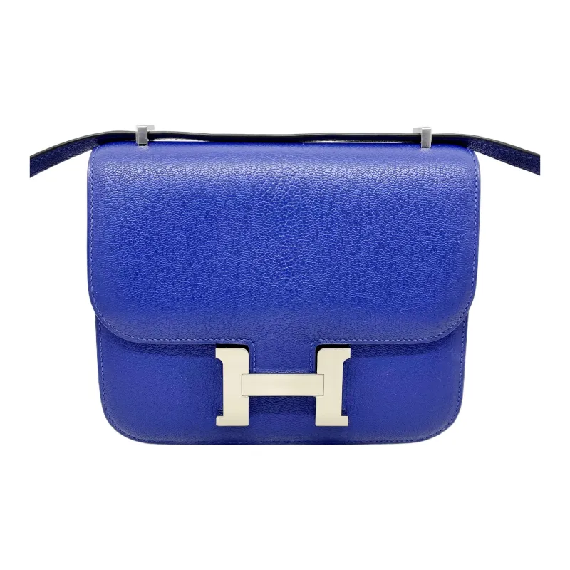 HERMES Constance Goatskin KangKang Bag Shoulder Bag Crossbody Bag Mini Women's 7T Electric Blue-0