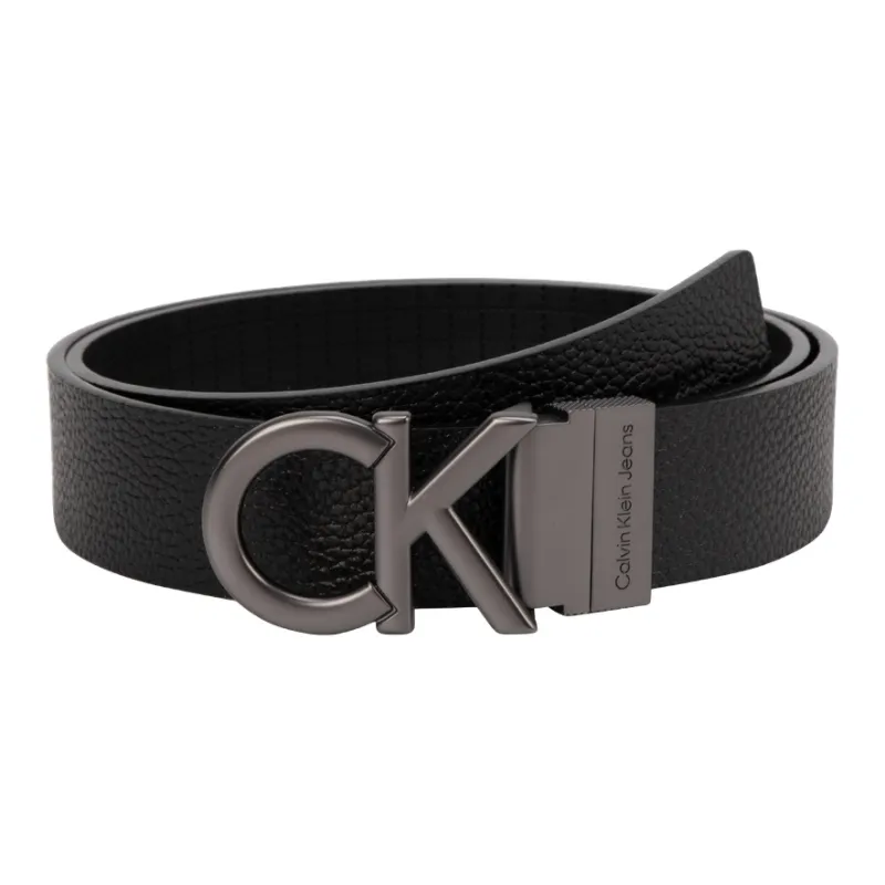CALVIN KLEIN Cow Leather Belts Men's Space Black 3.4cm-0