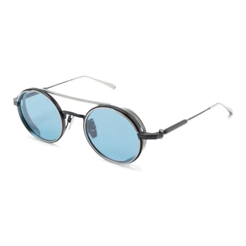 Akoni Eris Round-frame Double-bridge Sunglasses