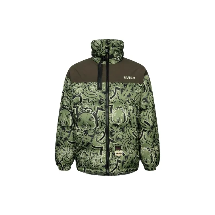 EVISU Down Jackets Men Army Green Full Floor-1
