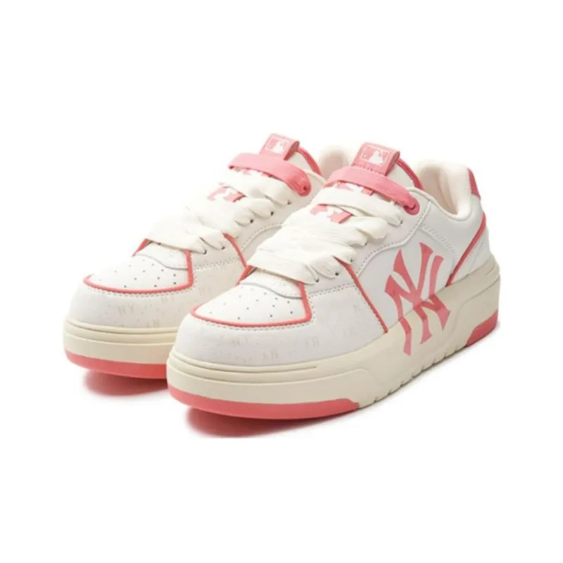 MLB Chunky Liner Anti Slip Wear Resistant Low Top Skateboard Shoes Unisex Pink-2