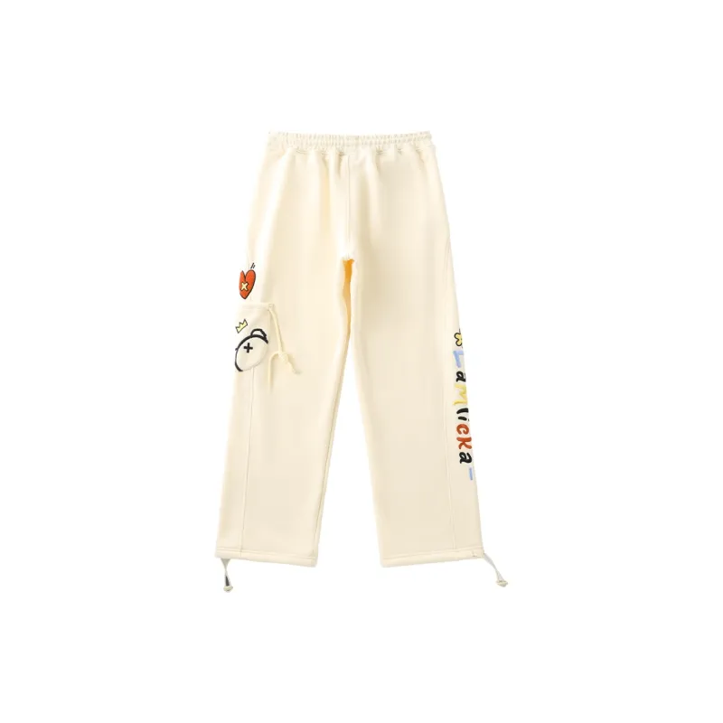 LAMLICKA Casual Pants Unisex Apricot-1