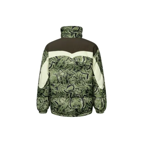 EVISU Down Jackets Men Army Green All Over