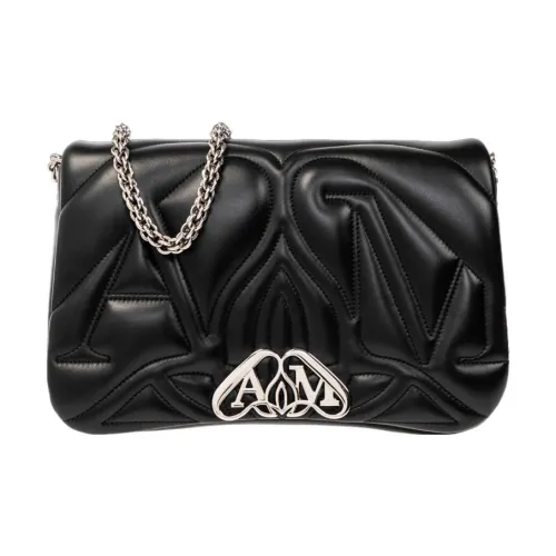 Alexander McQueen Lambskin Shoulder Bag Women's Black