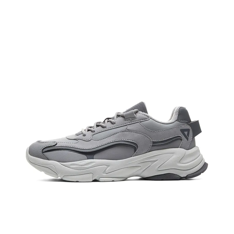 PEAK Xinglan Low Top Chunky Sneakers Men's Silver Gray-0