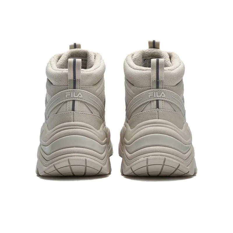 FILA SOFIA 1S Cushioning Wear Resistant Mid Top Chunky Sneakers Women's Beige-2