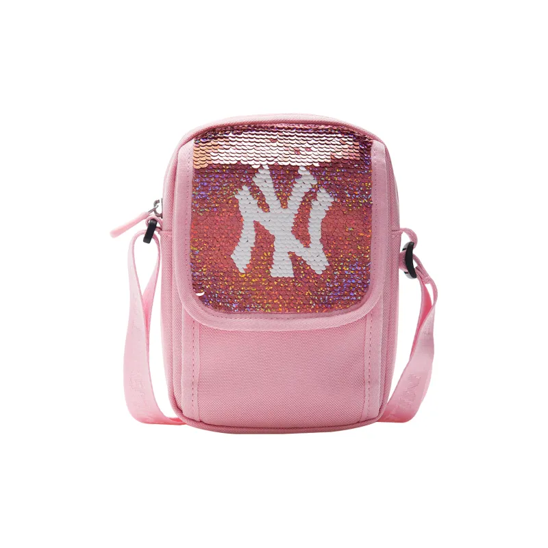 MLB Nylon Shoulder Bag, Crossbody Bag Regular Women's Pink-0